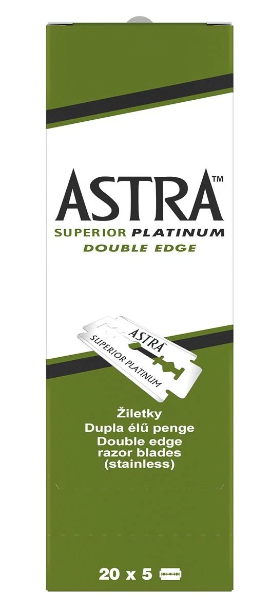 Astra Platinum Double Edge Safety Razor Blades 100 Count