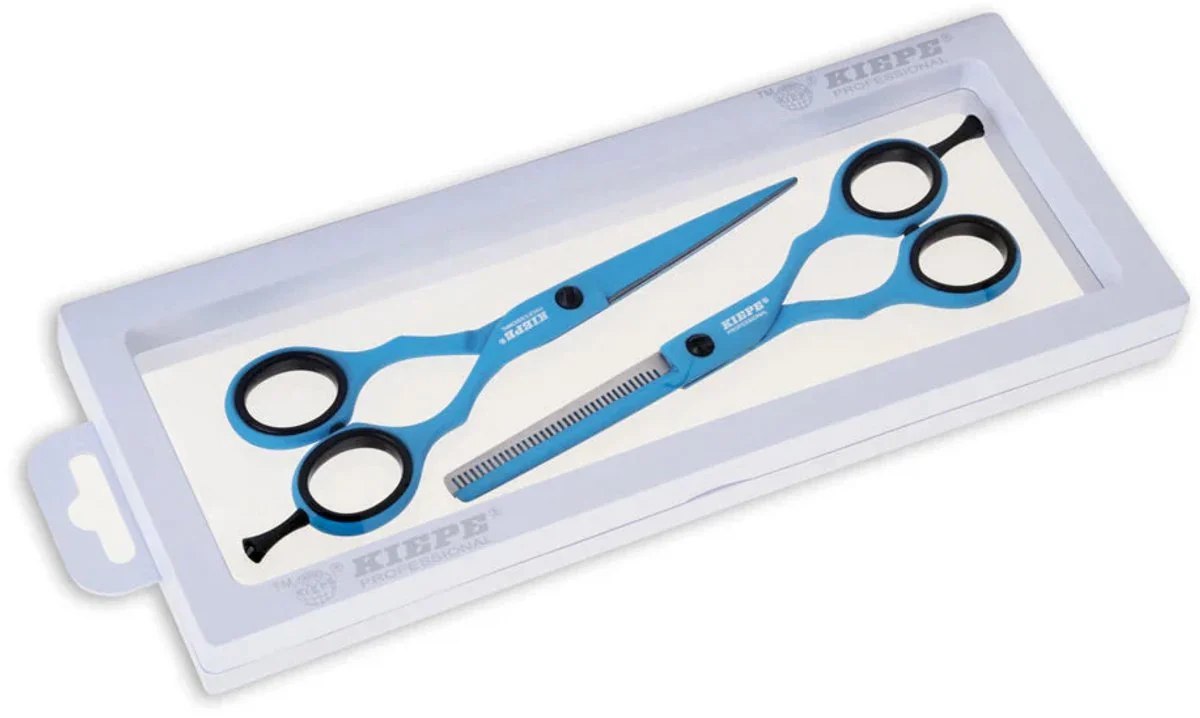 Kiepe Set Professionele Kappersschaar en Effileerschaar Blue Ocean 5,5