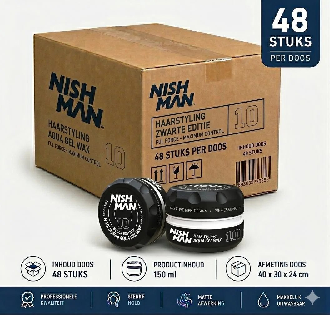 Nishman Hair Styling Aqua Gel Wax 10