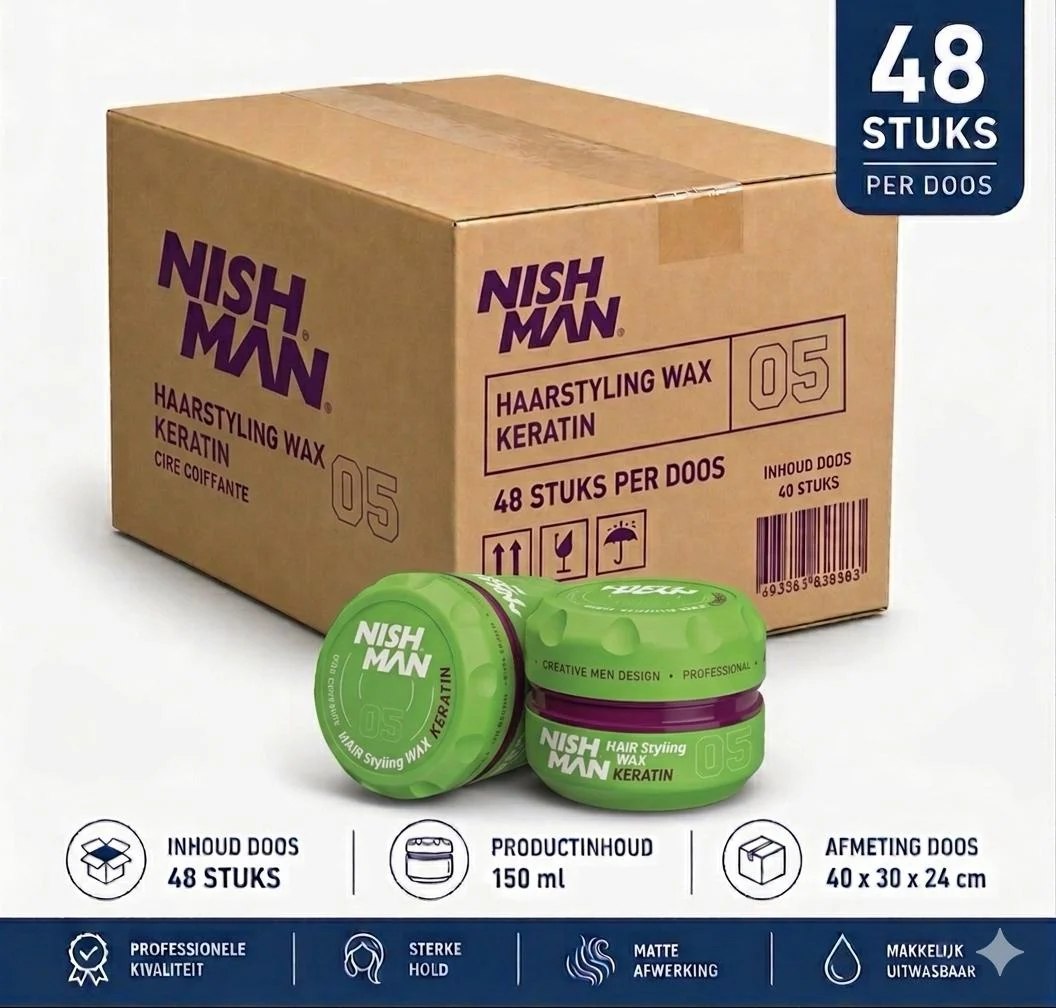 Nishman Hair Styling Wax 05 Keratin 48 stuks