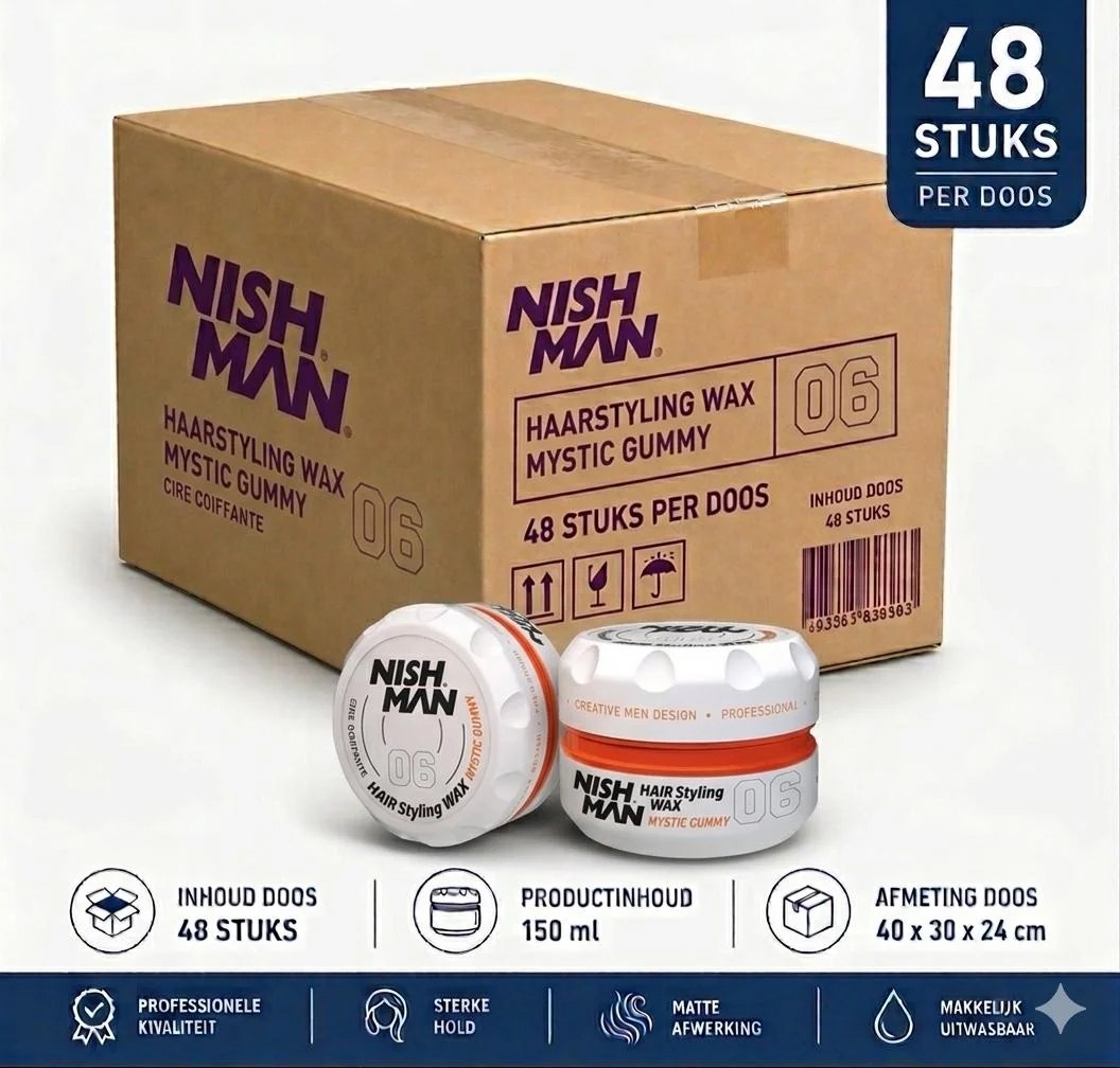 Nishman Hair Styling Wax 06 Mystic Gummy 48 stuks
