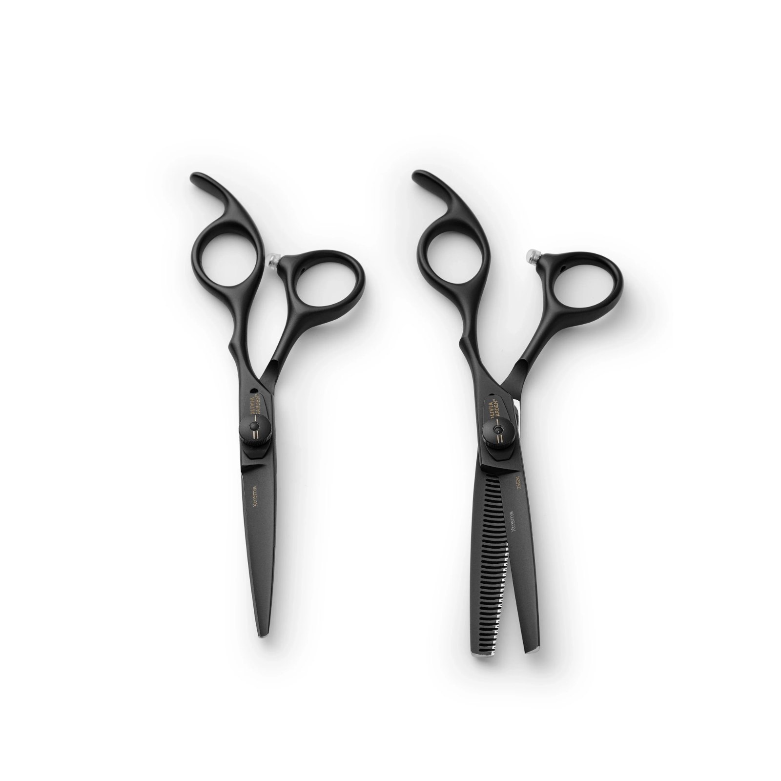 Olivia Garden Xtreme Mat black Kappersschaar 5.75 & Uitdun schaar 6.0