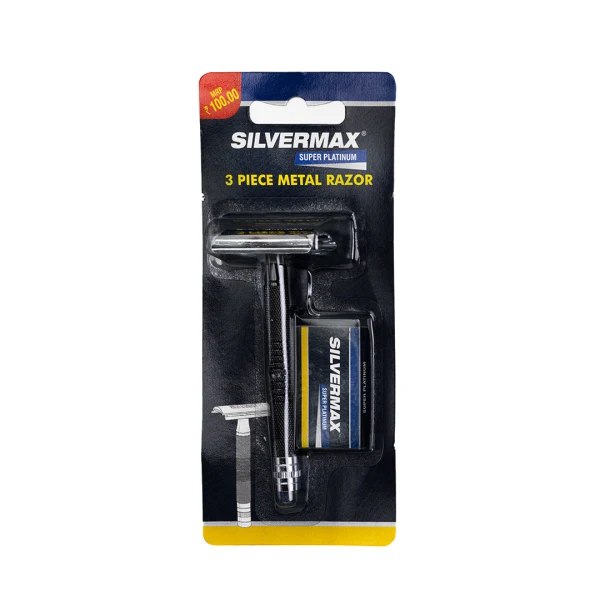 Silvermax Scheermes Metallic Metal Razor Holder houder