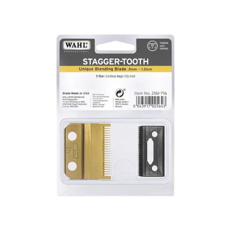 Wahl Snijmes Magic Clip Cordless Gold Stagger Tooth